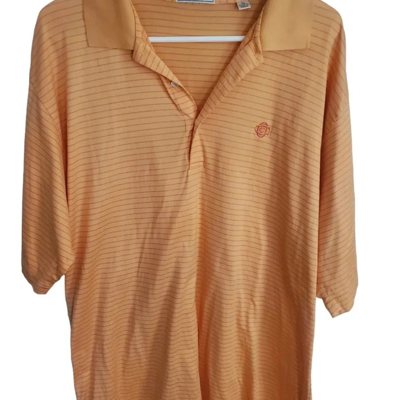 PETER MILLAR MENS STRIPE JERSEY POLO SHIRT,SIZE XL, SHORT SLEEVE - Picture 2 of 6